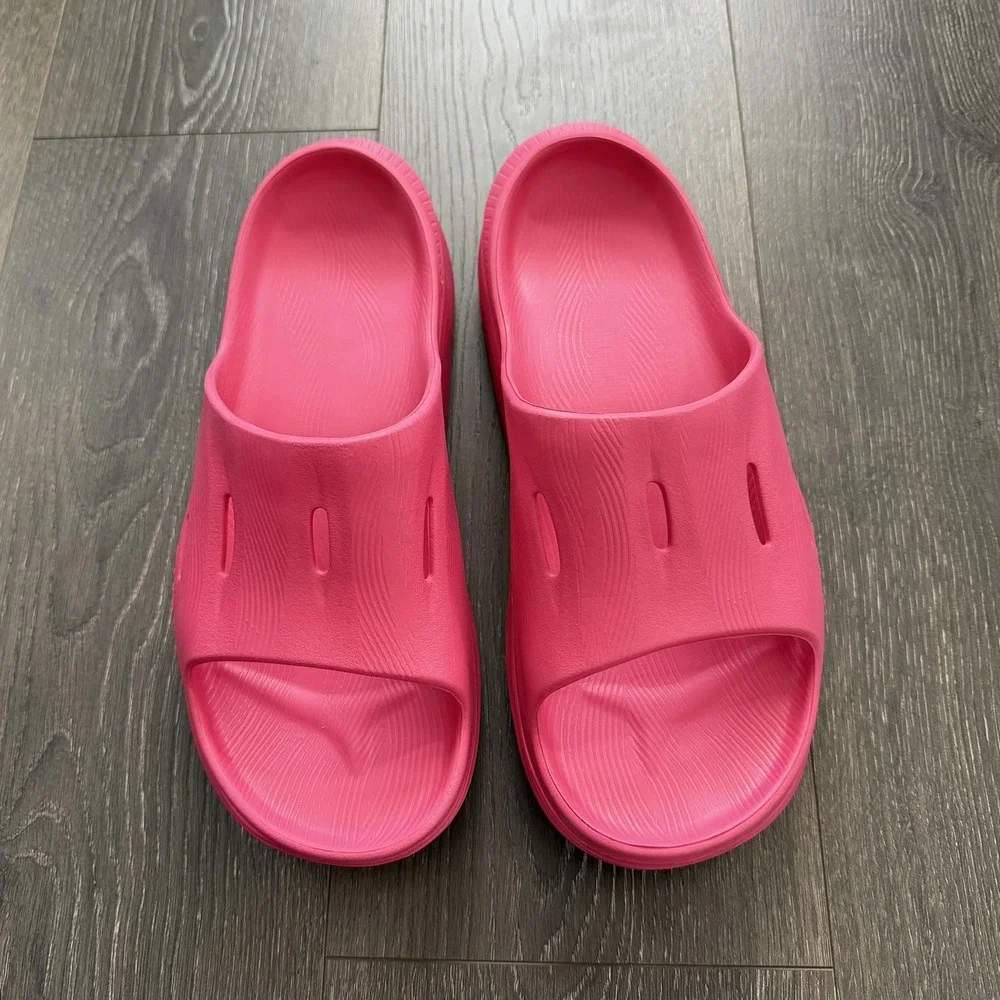HOKA One One Ora Recovery Slides 3 Mens 12 Womens 13 Pink Athleisure Sporty